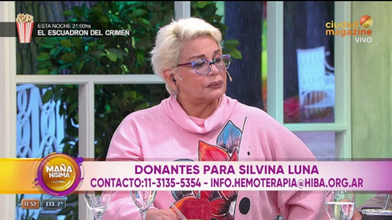 Piden dadores de sangre para Silvina Luna, en estado crítico: "Está luchando por su vida"