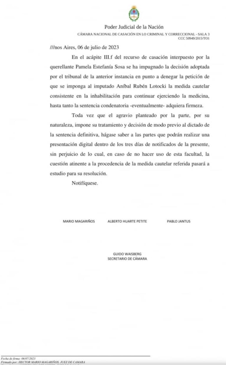 Piden la inhabilitación de Aníbal Lotocki: "Está cerca de no operar nunca más"