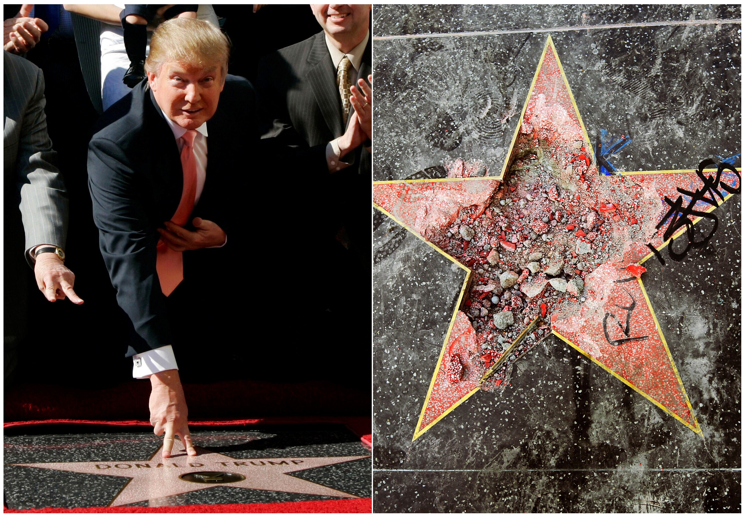 Piden retirar estrella de Donald Trump de Paseo de la Fama. (Foto: AP)