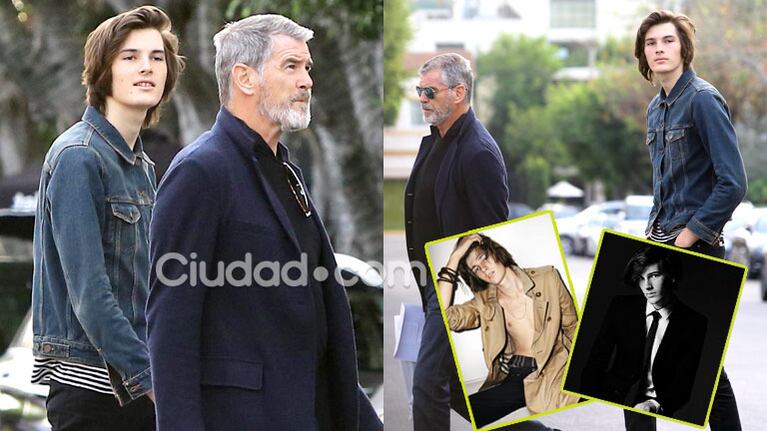 Pierce Brosnan y su hijo Dylan, ¡familia de galanes! (Fotos: GrosbyGroup). 