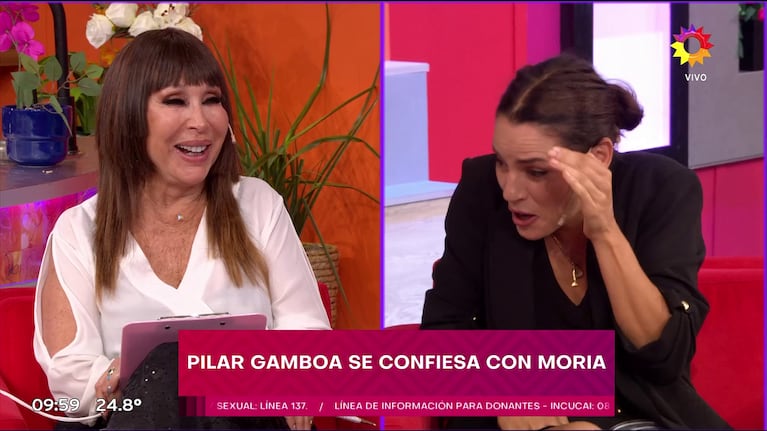 Pilar Gamboa en La Mañana con Moria (Foto: captura de eltrece).