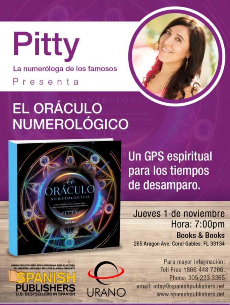 Pitty la Numeróloga presentó su nuevo libro, El oráculo numerológico, en Miami