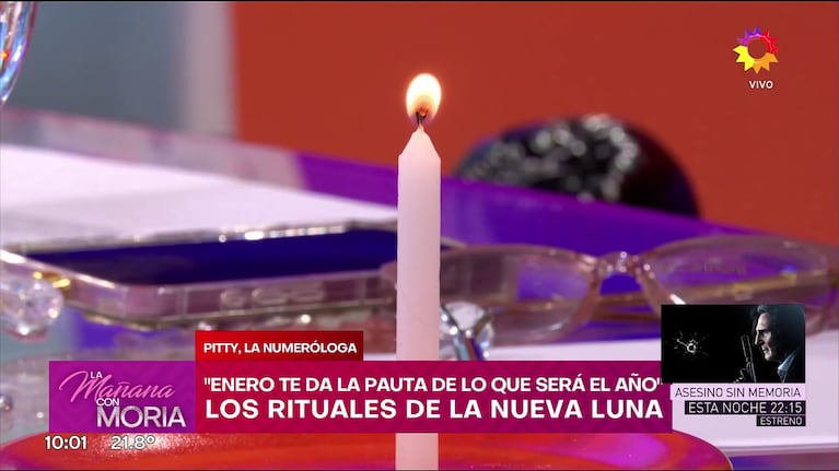 Pitty la numeróloga te muestra los rituales de la luna nueva en La Mañana con Moria (Foto: captura de eltrece).