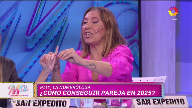 Pitty la Numeróloga y su amarre de amor. (Foto: eltrece)