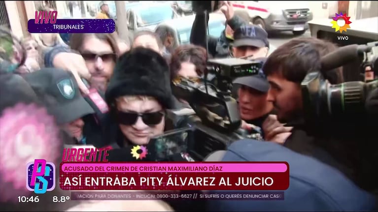 Pity Álvarez en el comienzo de su juicio por el crimen de su amigo, ocurrido en 2018.