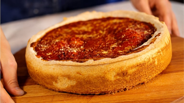 Pizza al estilo Chicago. Foto: Cucinare TV