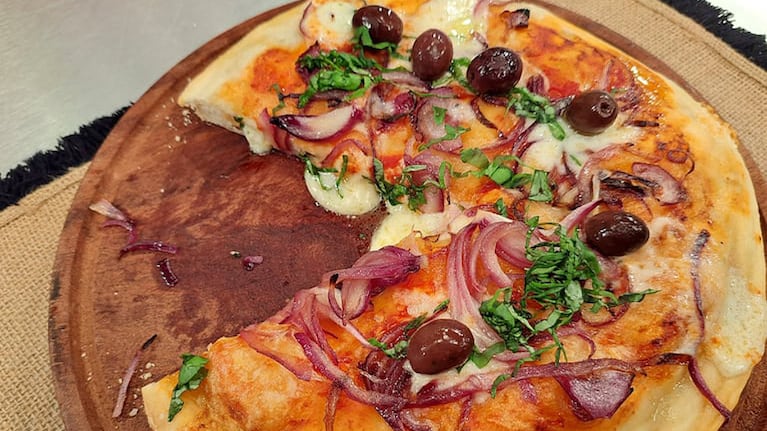 Pizza rellena, receta