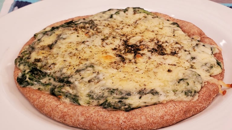 Pizzas, espinacas