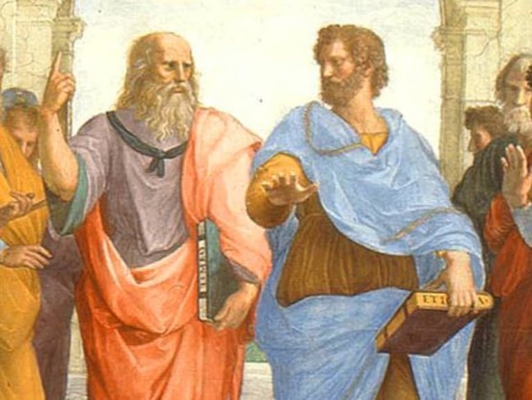 Platón y Aristóteles en el cuadro de 'La Escuela de Atenas'. (Museos Vaticanos/Palacio Apostólico)