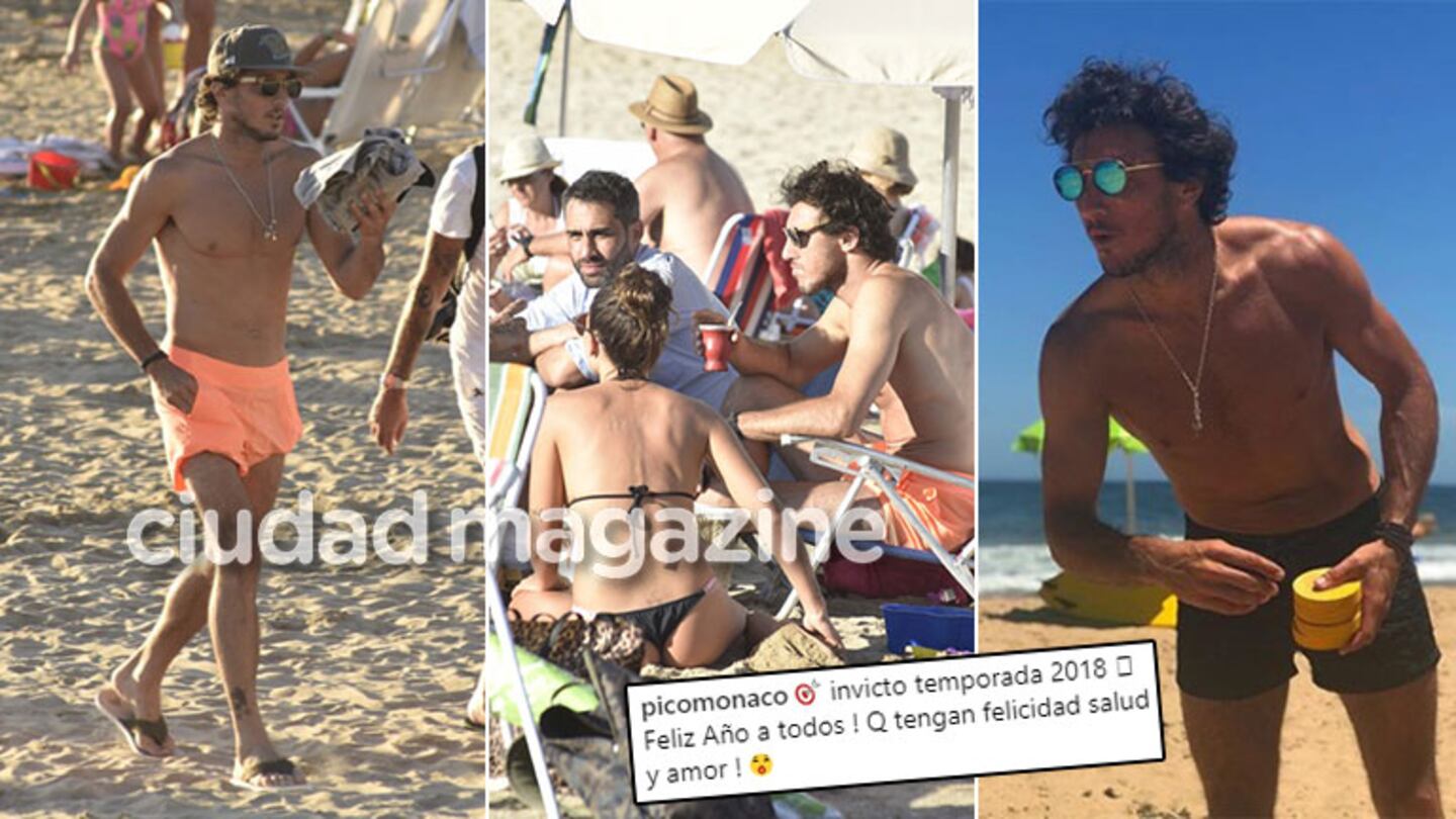 ¡Playa de soltero! Los días de Pico Mónaco, en Punta. (Foto: GM Press Punta)