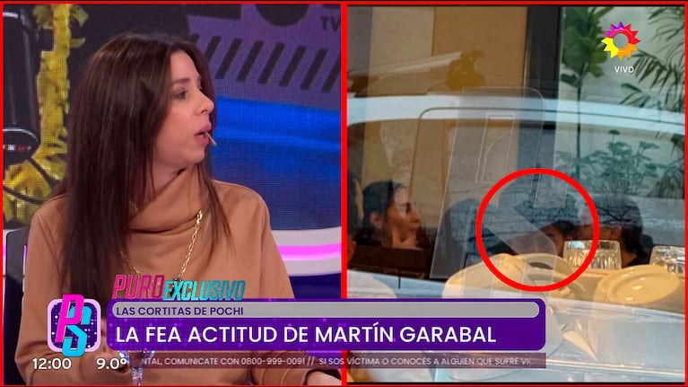 Pochi de Gossipeame contó que Martín Garabal chapeó en un restaurante para colarse.