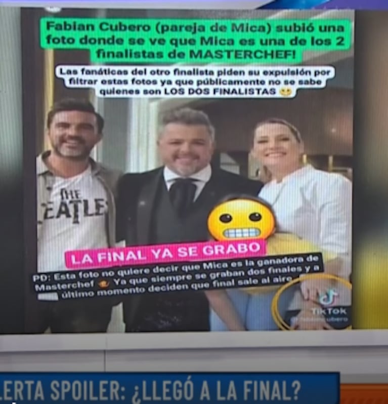 Polémica con Mica Viciconte en las redes: Fabián Cubero habría adelantado por error su participación en la final de MasterChef Celebrity