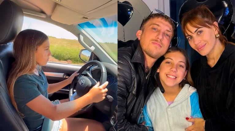 Polémica: el video de la hija del Polaco y Valeria Aquino manejando a los 12 años (Foto Instagram y Web)