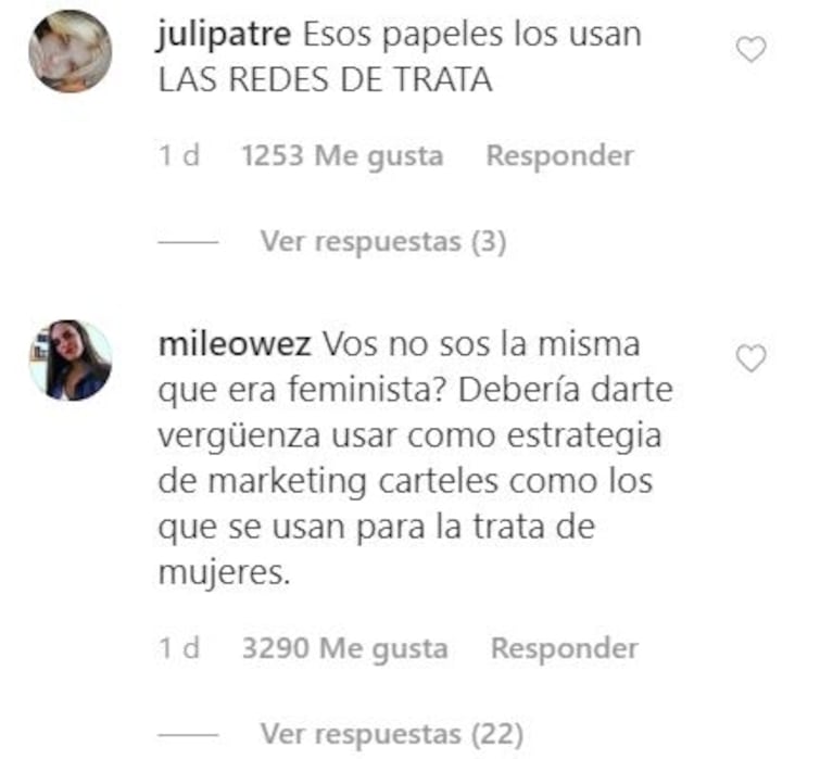 Polémica por el nuevo afiche de Jimena Barón, similar a los que ofrecen servicios de prostitución