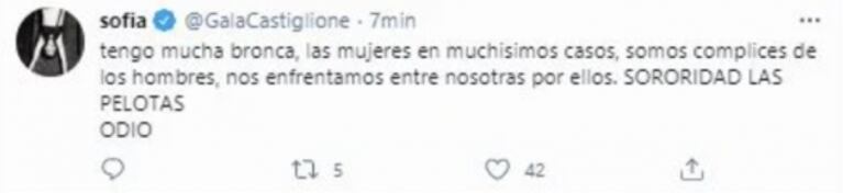 Polémica reflexión de Sofía Gala tras el femicidio de Úrsula Bahillo: "Sororidad, las pelotas"