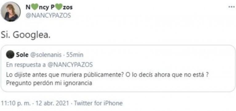 Polémico mensaje de Nancy Pazos tras la muerte de Mauro Viale: "Conmigo fue un hijo de puta"