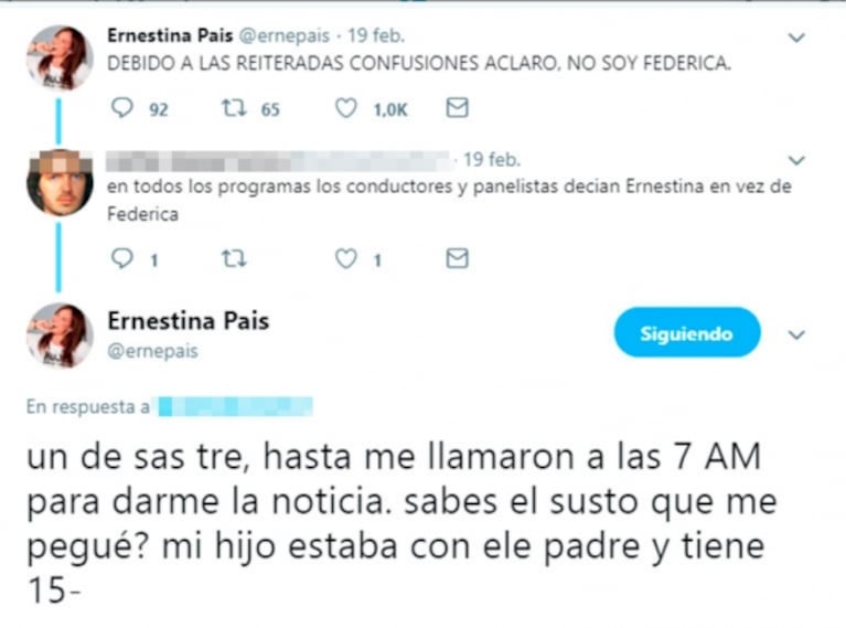 Polémicos tweets de Ernestina Pais tras la detención de su sobrino: "No lo crío yo, hace 5 años que no lo veo"