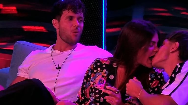 Poliamor en Gran Hermano: Luana, Zunino y Fabio Agostini (captura de Telefe)