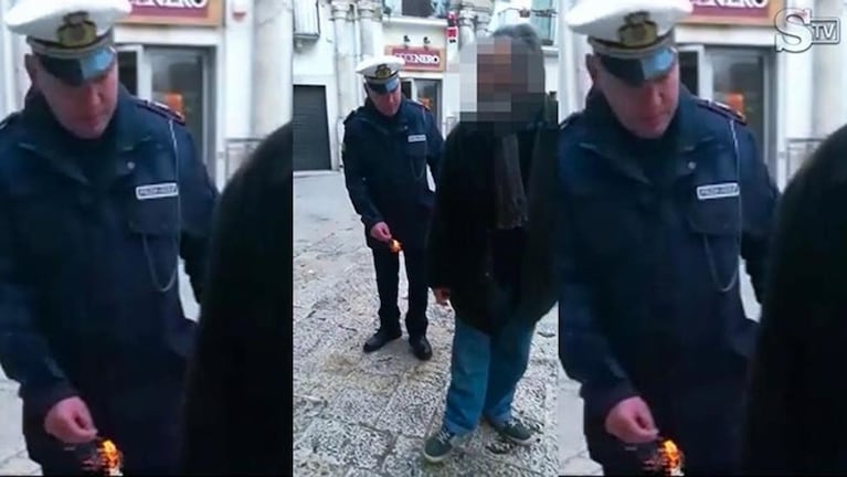 Policía italiano lanzó petardo a anciano 