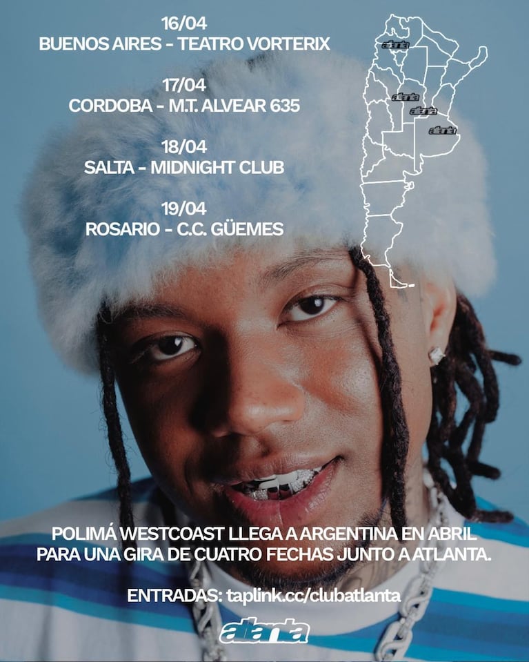 Polimá Westcoast x Atlanta: gira argentina