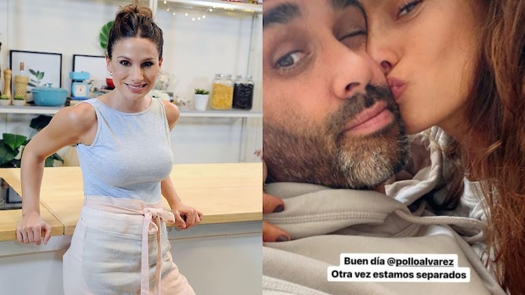 Pollo Álvarez y Tefi Russo reaccionaron con humor ante una nueva versión de crisis (Fotos: Web e Instagram Stories)