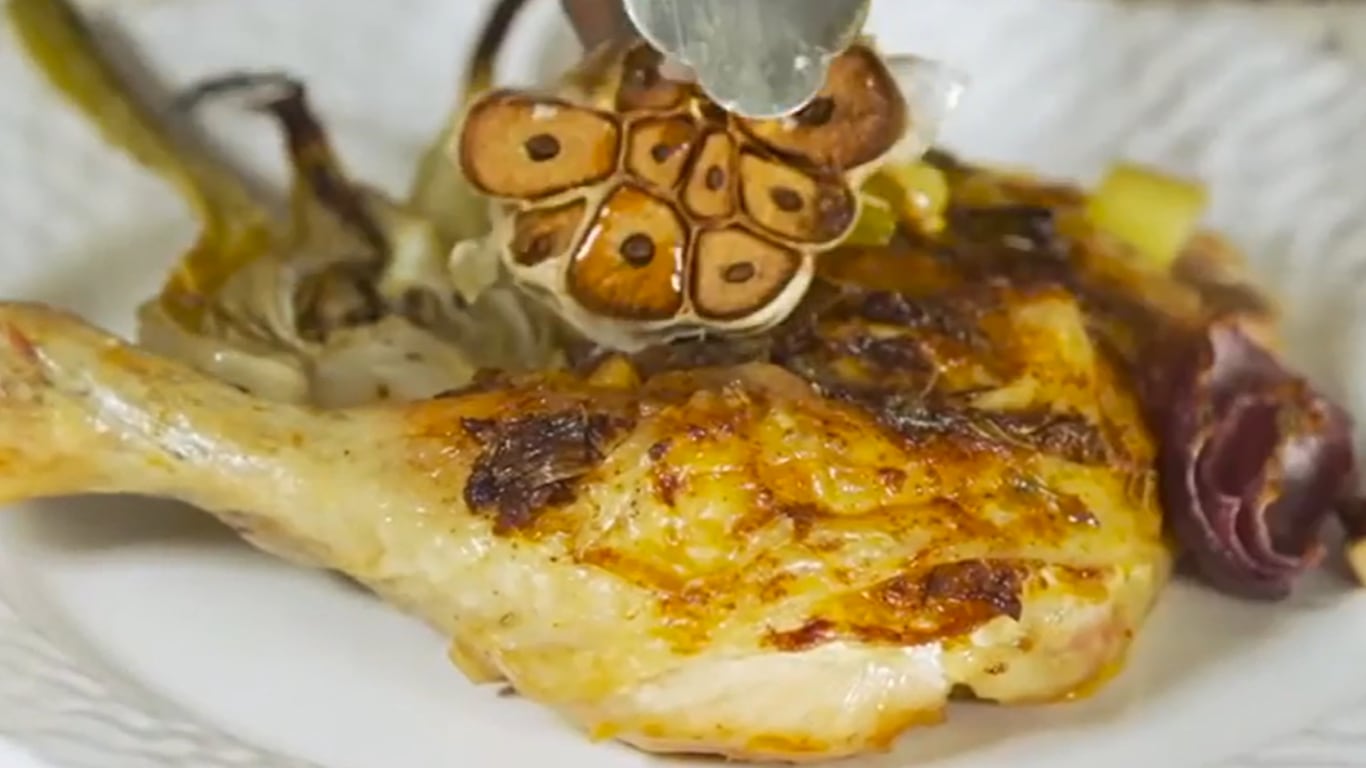 pollo, horno, limón
