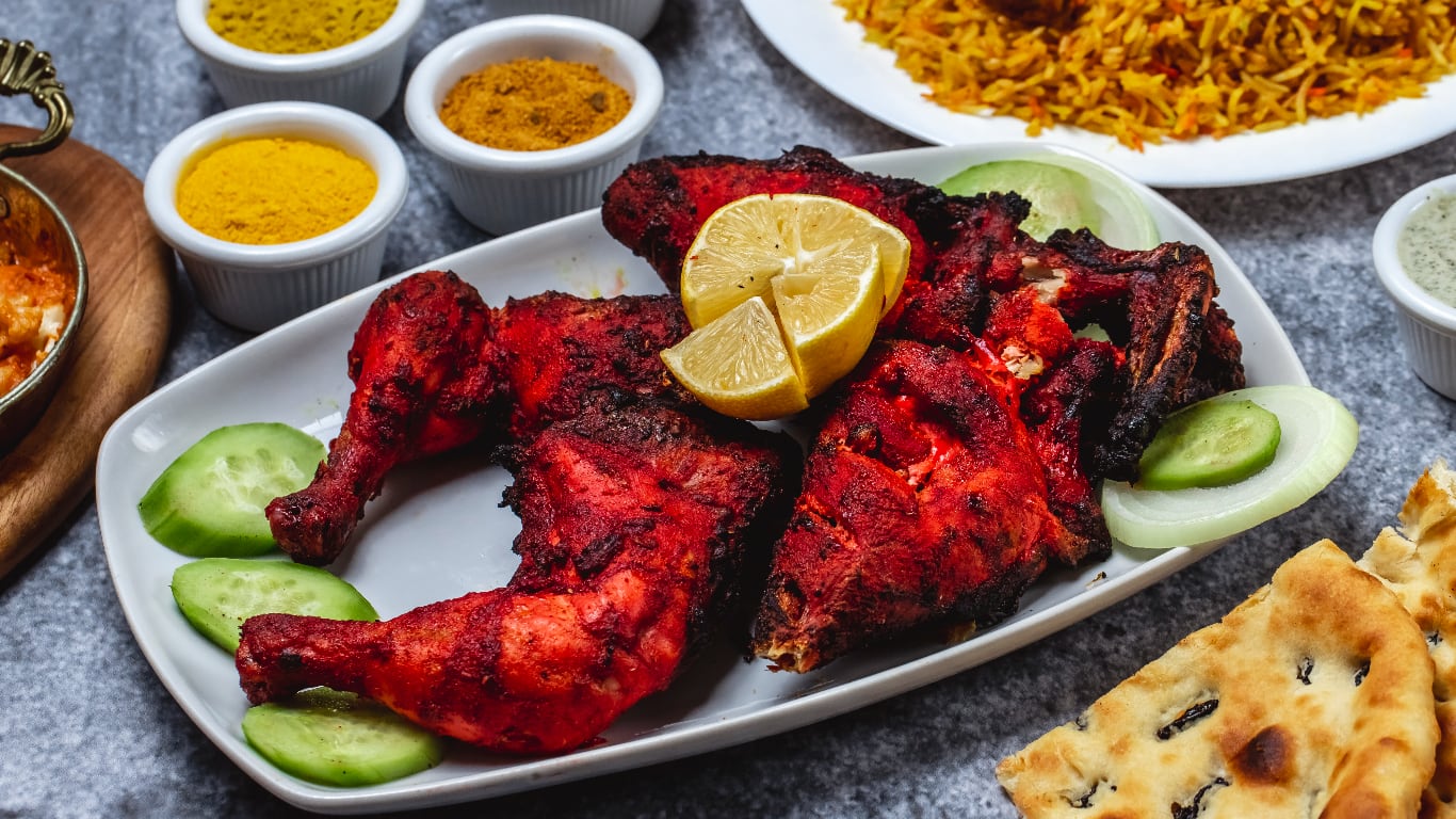 Pollo tandoori, cocina india