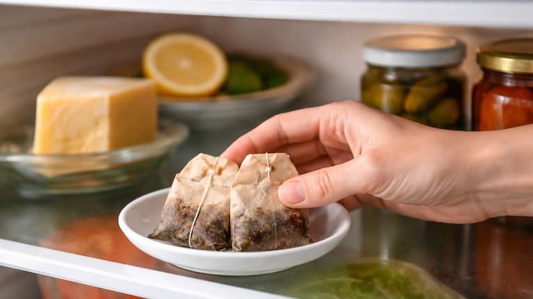 Poner saquitos de té en la heladera, truco casero
