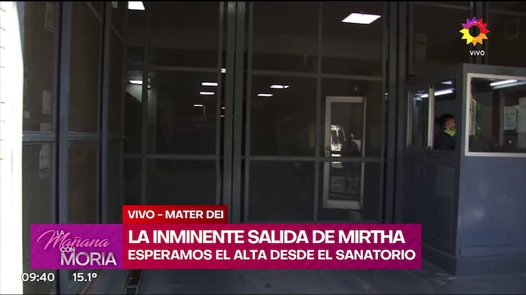 Por acá va a salir Mirtha tras ser dada de alta (Foto: captura de eltrece).