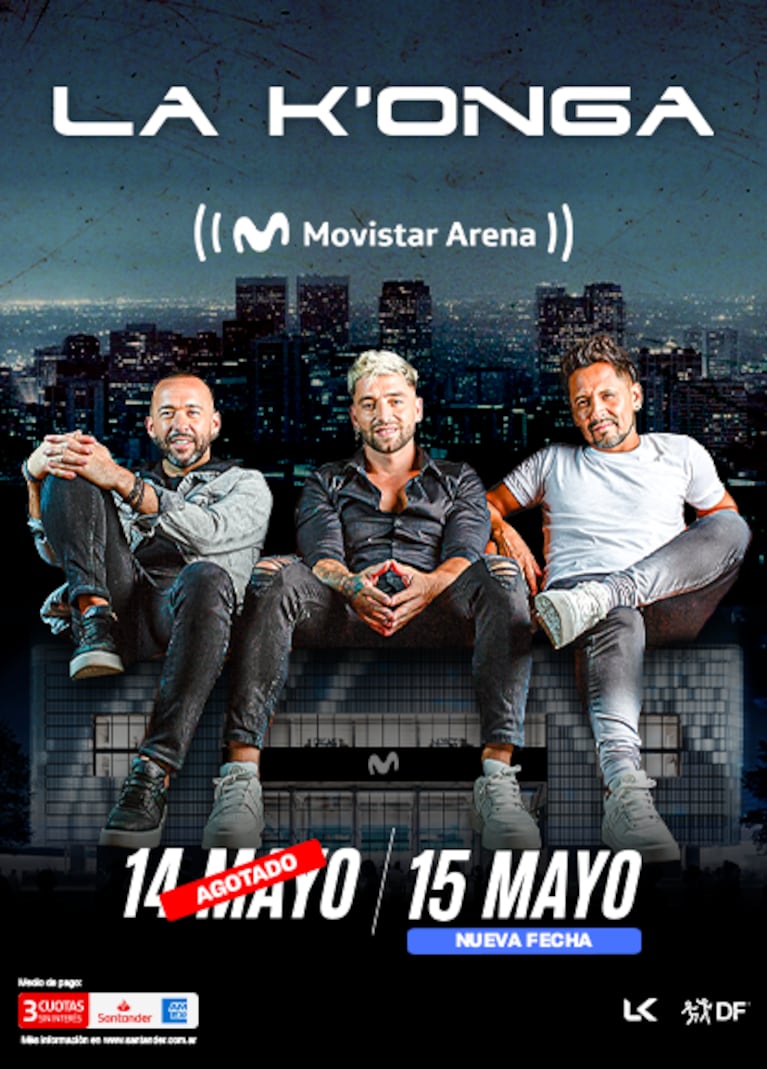 Por entradas agotadas, La K’onga suma una segunda fecha en Movistar Arena 