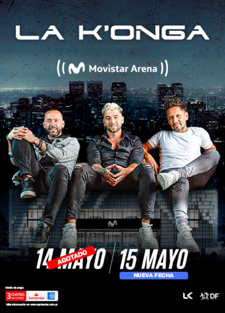 Por entradas agotadas, La K’onga suma una segunda fecha en Movistar Arena 