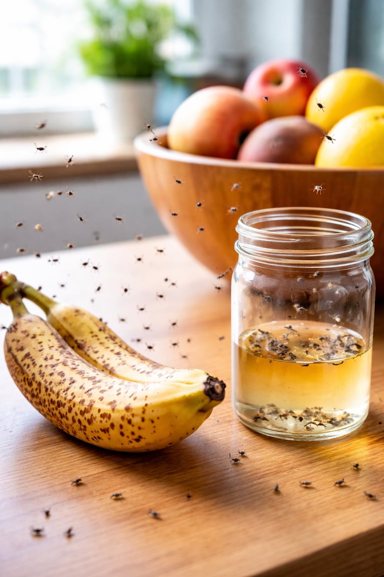Por qué aparecen mosquitas en la casa, de dónde salen y cómo eliminarlas fácil (foto creada con IA)