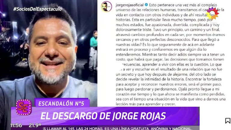Por qué Barbie Muriel reveló que Jorge Rojas era su amante secreto