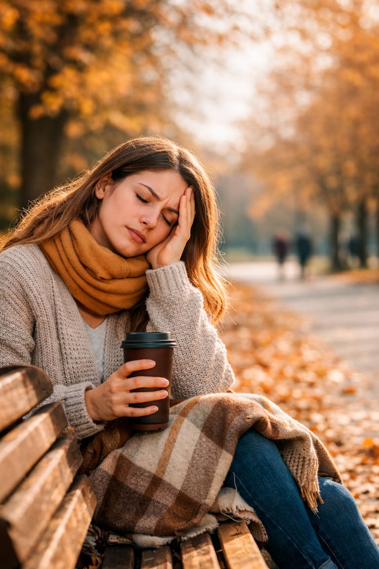 Por qué en otoño te sentís más cansado y cómo evitarlo, según especialistas (imagen creada con IA)