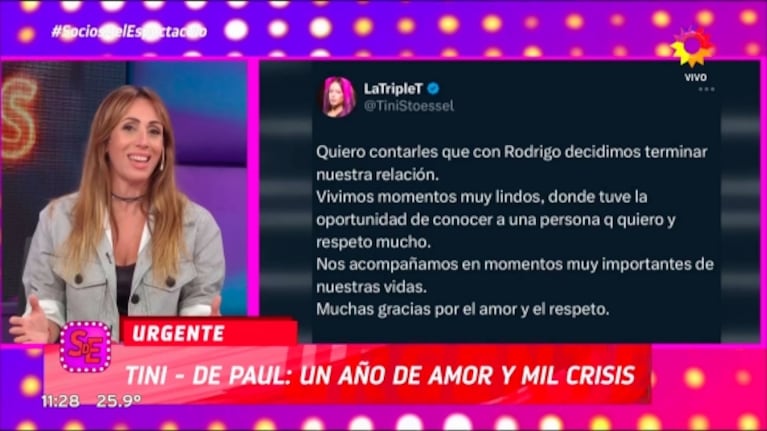 Por qué Tini Stoessel apuró a Rodrigo de Paul para comunicar la separación