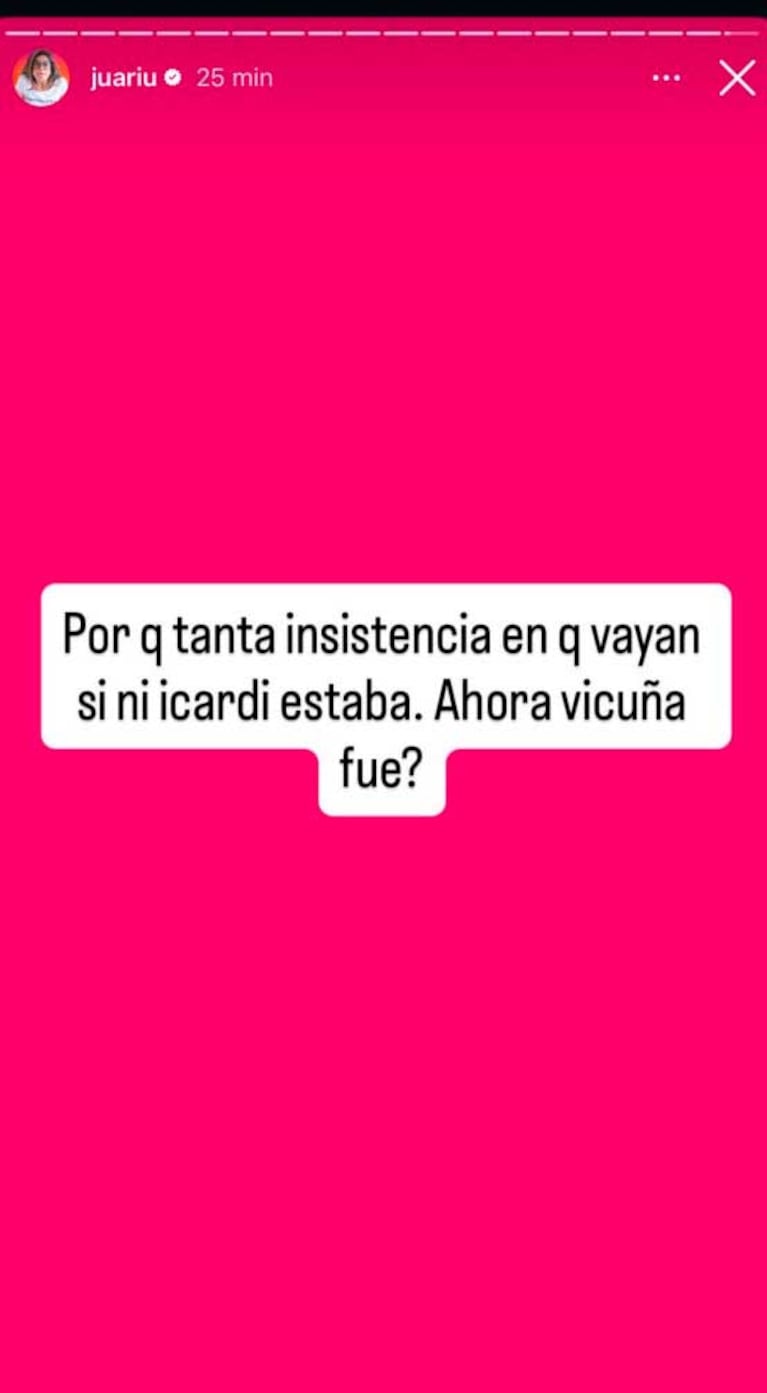 Posteo de Juariu sobre las hijas de Wanda Nara (Foto: Instagram @juariu)