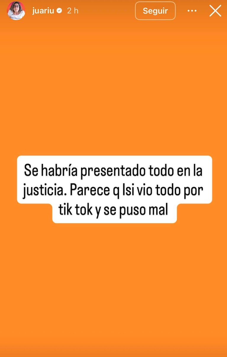 Posteo de Juariu sobre las hijas de Wanda Nara (Foto: Instagram @juariu)