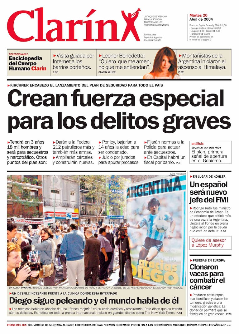 Preocupación por el estado de salud de Maradona.