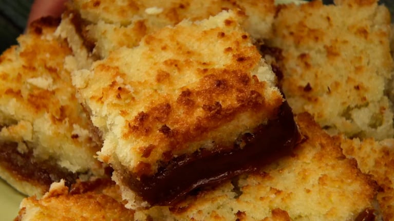 Prepará cuadrados de coco y dulce de leche con una receta simple y ágil