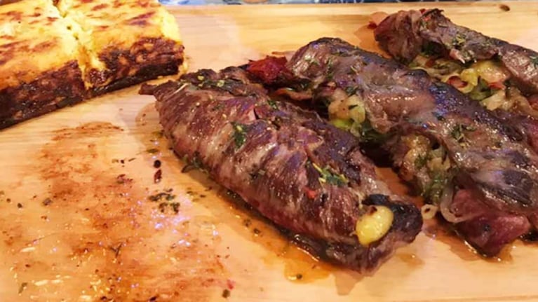 Prepará esta entraña rellena con muzzarella y albahaca con una receta fácil y rápida