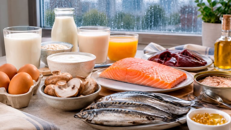 Primavera gris y días de lluvia: qué alimentos ayudan a mantener la vitamina D (foto IA)