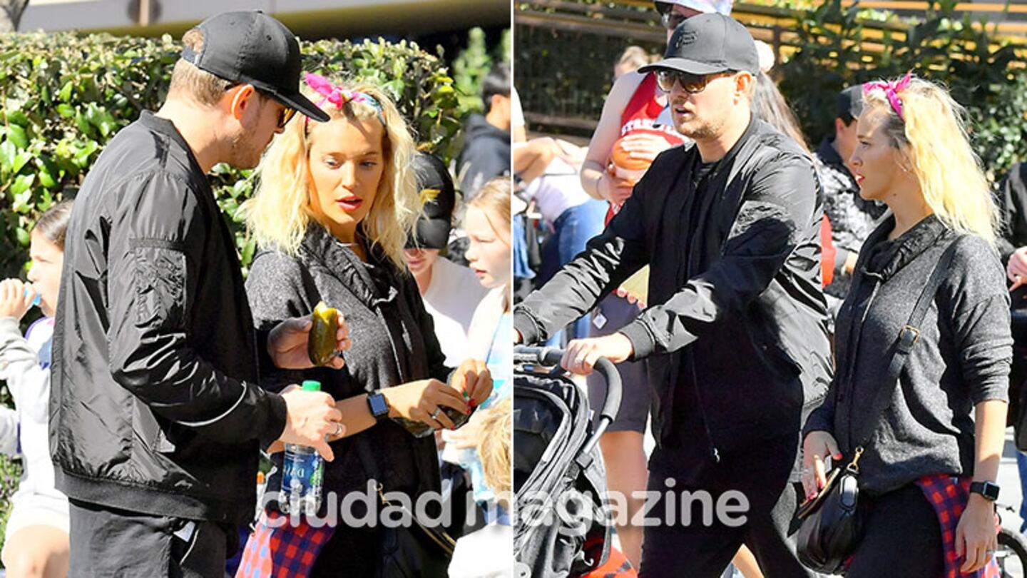 ¡Primeras fotos! Luisana Lopilato, embarazada junto a Michael Bublé y sus hijos en Disneyland. (Fotos: Grosby Group)