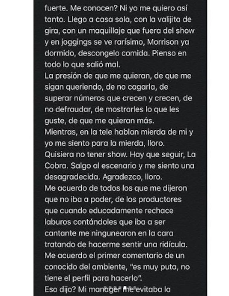 Profunda carta de Jimena Barón: "Una mujer independiente es una amenaza; si fuera hombre sería alto macho"