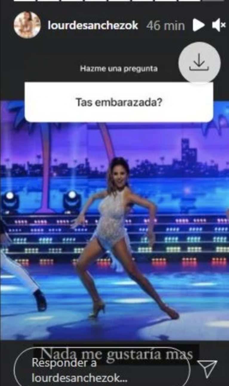 Profunda reacción de Lourdes Sánchez cuando le preguntaron si está embarazada: "Nada me gustaría más"