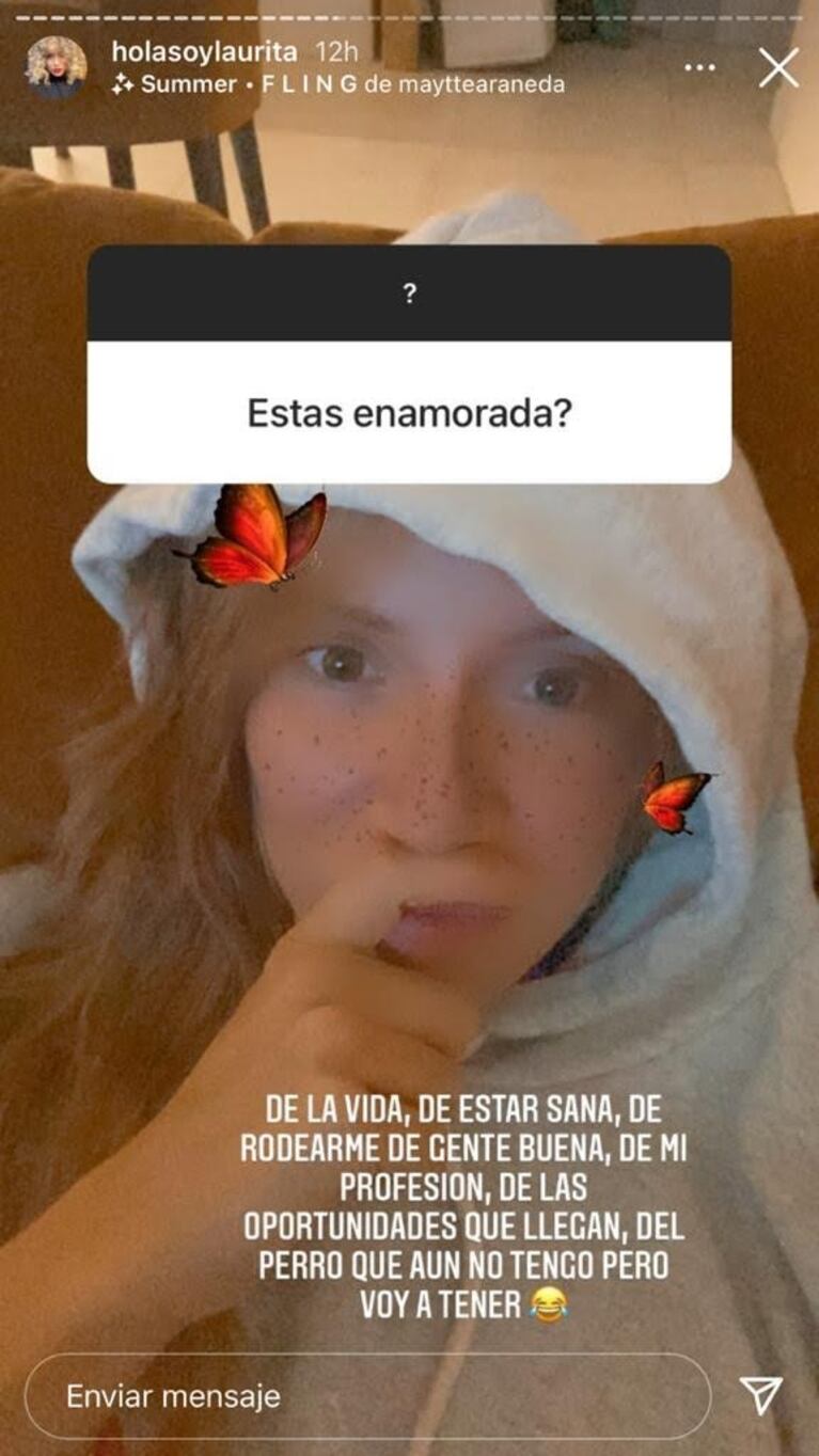 Profunda respuesta de Laurita Fernández cuando le preguntaron si está enamorada tras confirmar su separación de Nicolás Cabré: "De la vida"