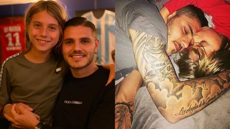 Profundas palabras de Icardi a Valentino, el hijo de Wanda Nara y Maxi López, por su cumpleaños (Fotos: Instagram Stories)