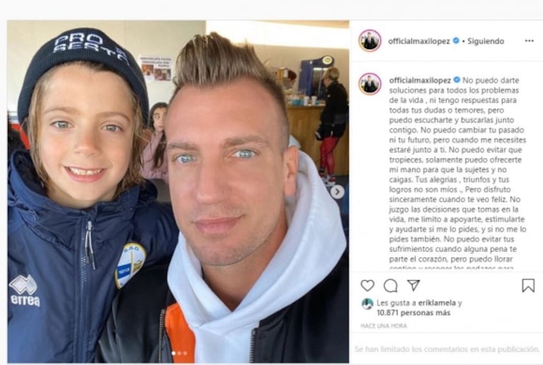 Profundo mensaje de cumpleaños de Maxi López a Benedicto: "El destino no nos deja compartir tu día juntos"