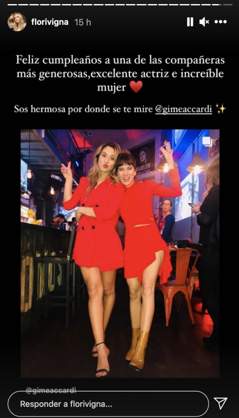 Profundo mensaje de Flor Vigna a Gimena Accardi por su cumple: "Sos hermosa por dónde se te mire"