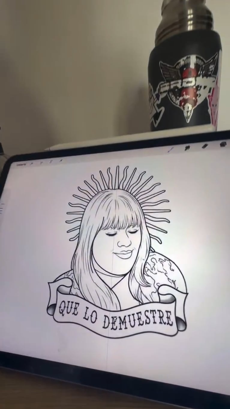 Prometió tatuarse a Morena Rial si Argentina le ganaba a Inglaterra y cumplió (captura de Instagram @guido.focaccia)