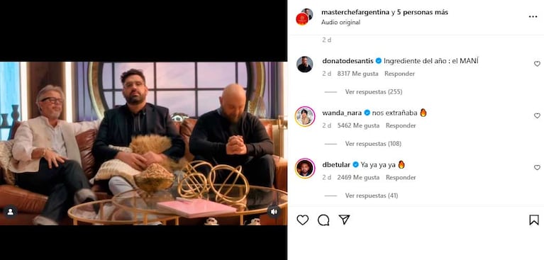 promo de MasterChef con el "maní" (Foto: Instagram @masterchefargentina)